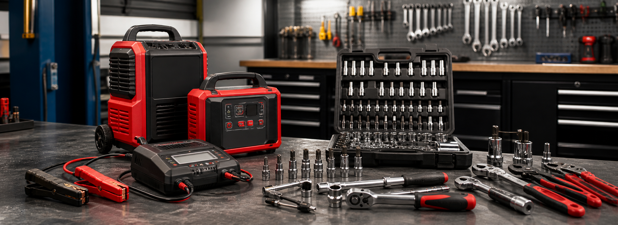 Auto repair tools and battery chargers